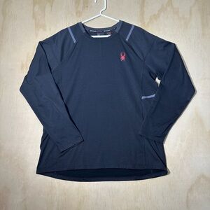 Spyder Active ProWeb Athletic Black Long Sleeve Top 3M Men's Size Medium